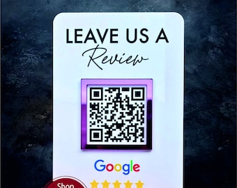 Ακρυλικό Σταντ με Εκτύπωση QR code για Κριτικές, Social Media, Ανέπαφες Πληρωμές