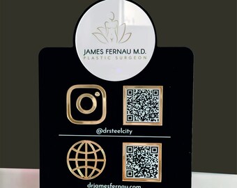 Ακρυλικό Σταντ με Εκτύπωση QR code για Κριτικές, Social Media, Ανέπαφες Πληρωμές