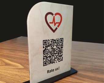 Wooden QR Table Stand