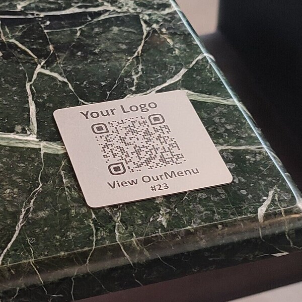 Stainless Steel Qr Code Sign Etsy
