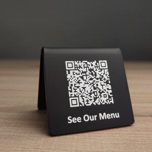 Custom Acrylic Table Stand – Personalized QR Code Sign for Restaurants ...