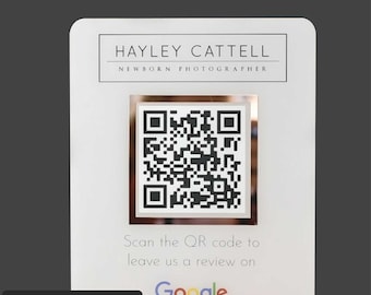 Ακρυλικό Σταντ με Εκτύπωση QR code για Κριτικές, Social Media, Ανέπαφες Πληρωμές