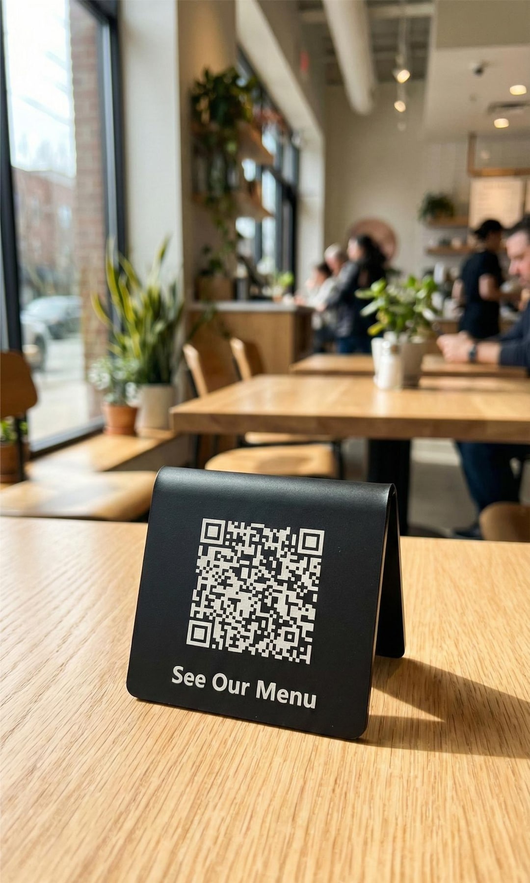 Custom Acrylic QR Code Table Sign – Restaurant, Café, Wifi, Social ...