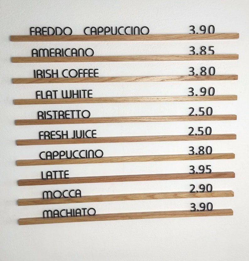 Wall Menu Board Changeable Letter Board Baker Menu Wall Etsy