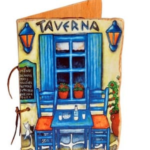Set of 10 Handmade Wooden Menu Covers for Restaurants, Bars and Hotels, FREE FULL PRINTING on the wood, Waterproofed and color protected
