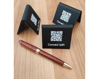 Custom Acrylic QR Code Table Stand – Personalized Touchless Menu Sign for Restaurants, Cafés, Hotels – WiFi & Social Media QR Display