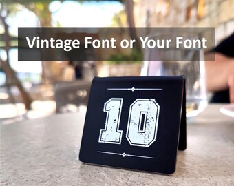 Acrylic Table Number Stands | Mini Wedding Table Numbers | Plexiglass Number Signs for Restaurants, Cafes & Events – Custom Fonts Available