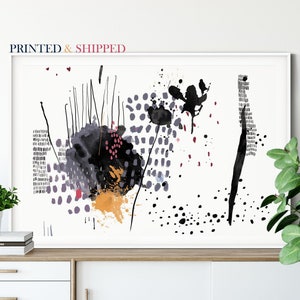 Modern Abstract Art Print, Black And White Abstract Art Print, Abstract Wall Art Print For Living Room, Modern Abstract Painting Print