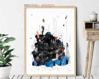 Modern Abstract Art Print, Black And White Abstract Art Print, Abstract Wall Art Print For Living Room, Modern Abstract Painting Print