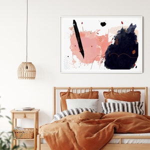 Arte de pared moderno y colorido para imprimir, arte abstracto grande para imprimir, impresión de arte abstracto colorido, arte de pared moderno de descarga instantánea