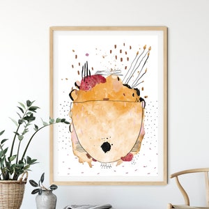 Moderne abstrakte Aquarell druckbare Wandkunst für moderne Haus Wand Kunst Dekor, gelb Aquarell Digital Download, abstrakt herunterladbare Druck