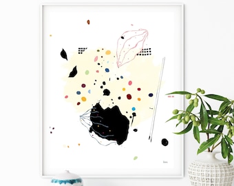 Modern Minimalist Printable Art, Minimalist Abstract Printable Wall Art, Colorful Abstract Art Print, Living Room Minimalist Wall Art Print