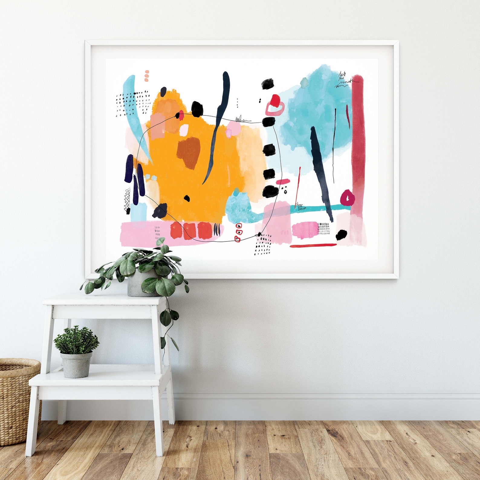 Modern Colorful Printable Wall Art Large Abstract Printable | Etsy
