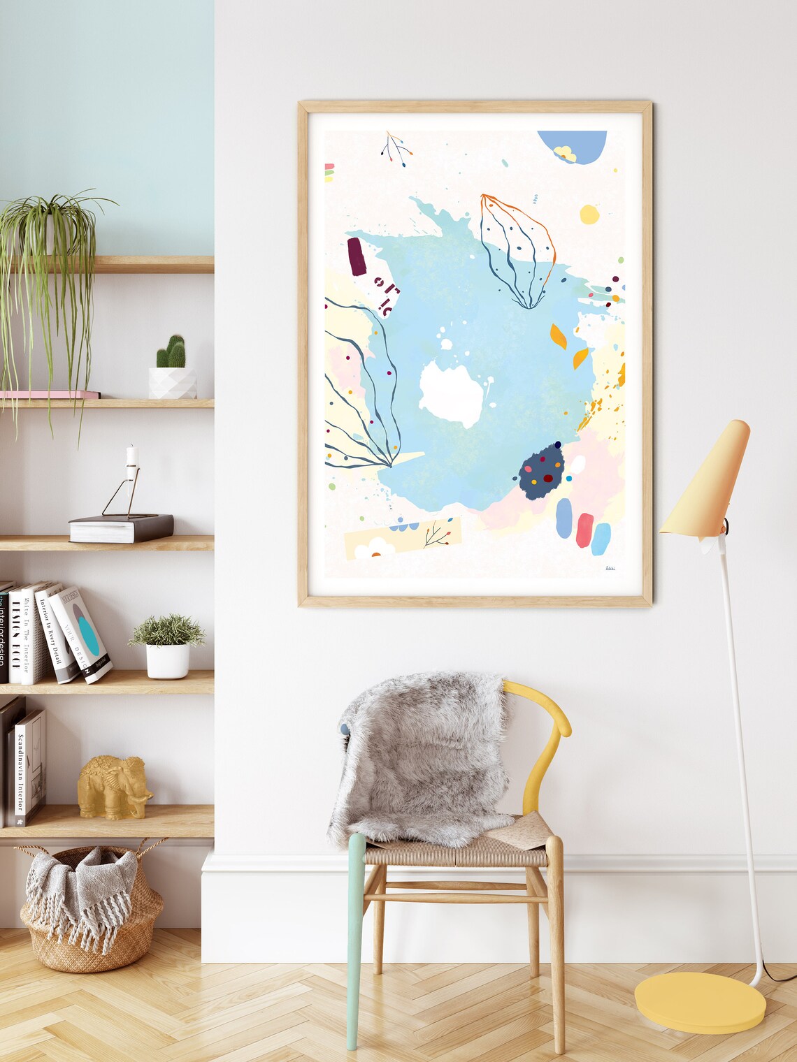 Abstract Printable Blue Painting Modern Blue Abstract - Etsy