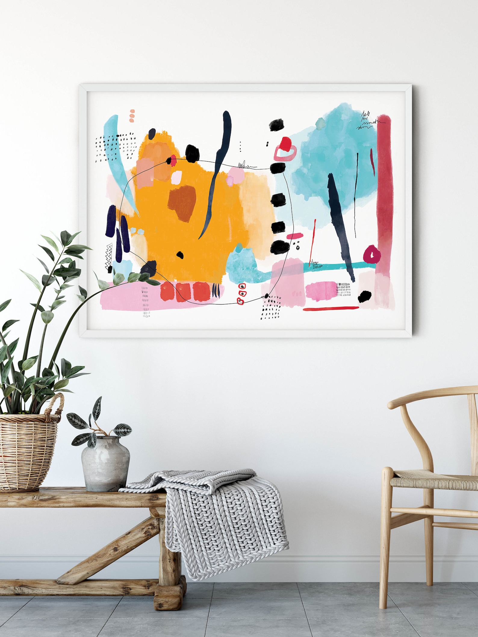 Modern Colorful Printable Wall Art Large Abstract Printable | Etsy