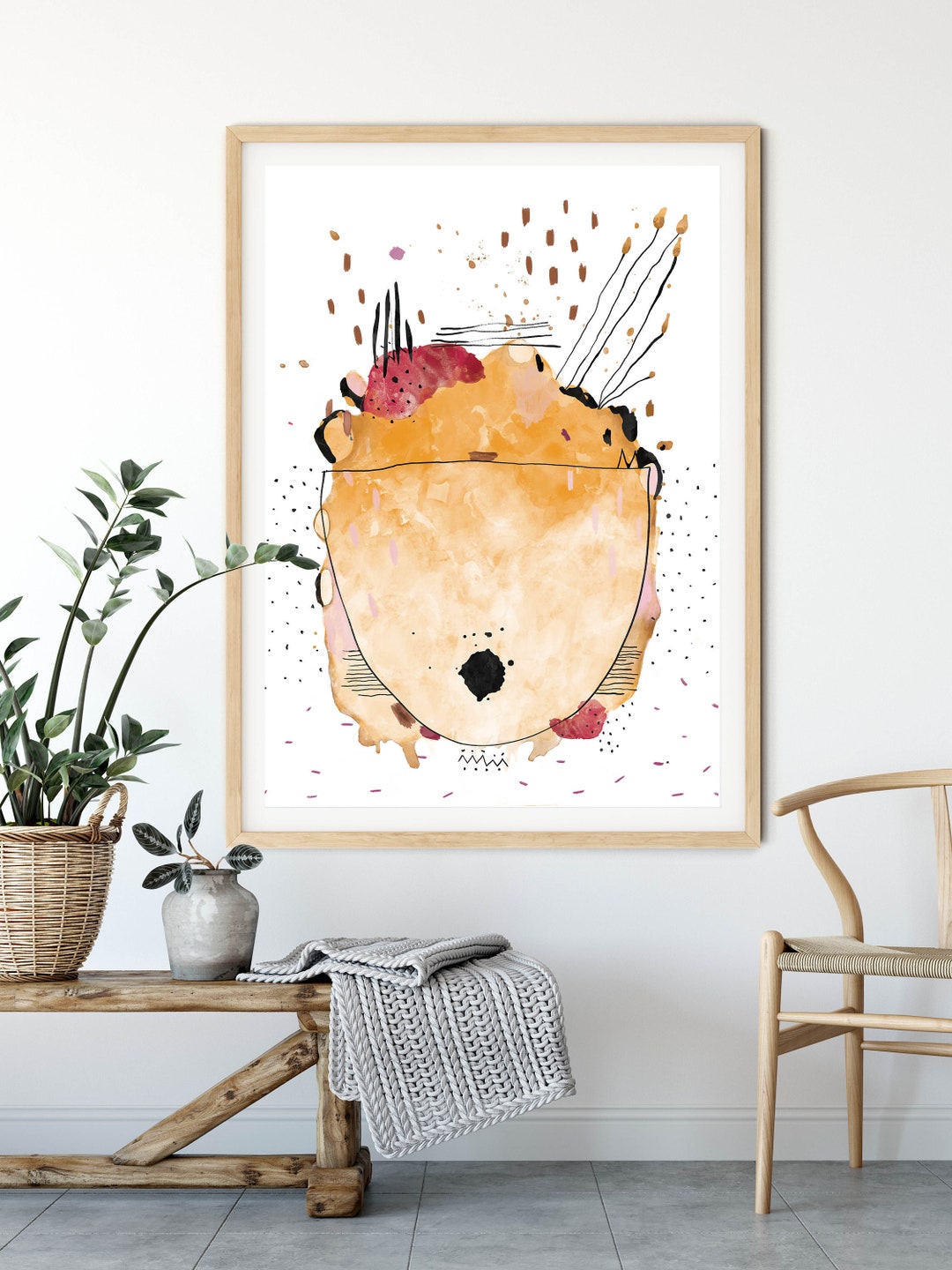 Modern Abstract Watercolor Printable Wall Art for Modern Home Wall Art ...
