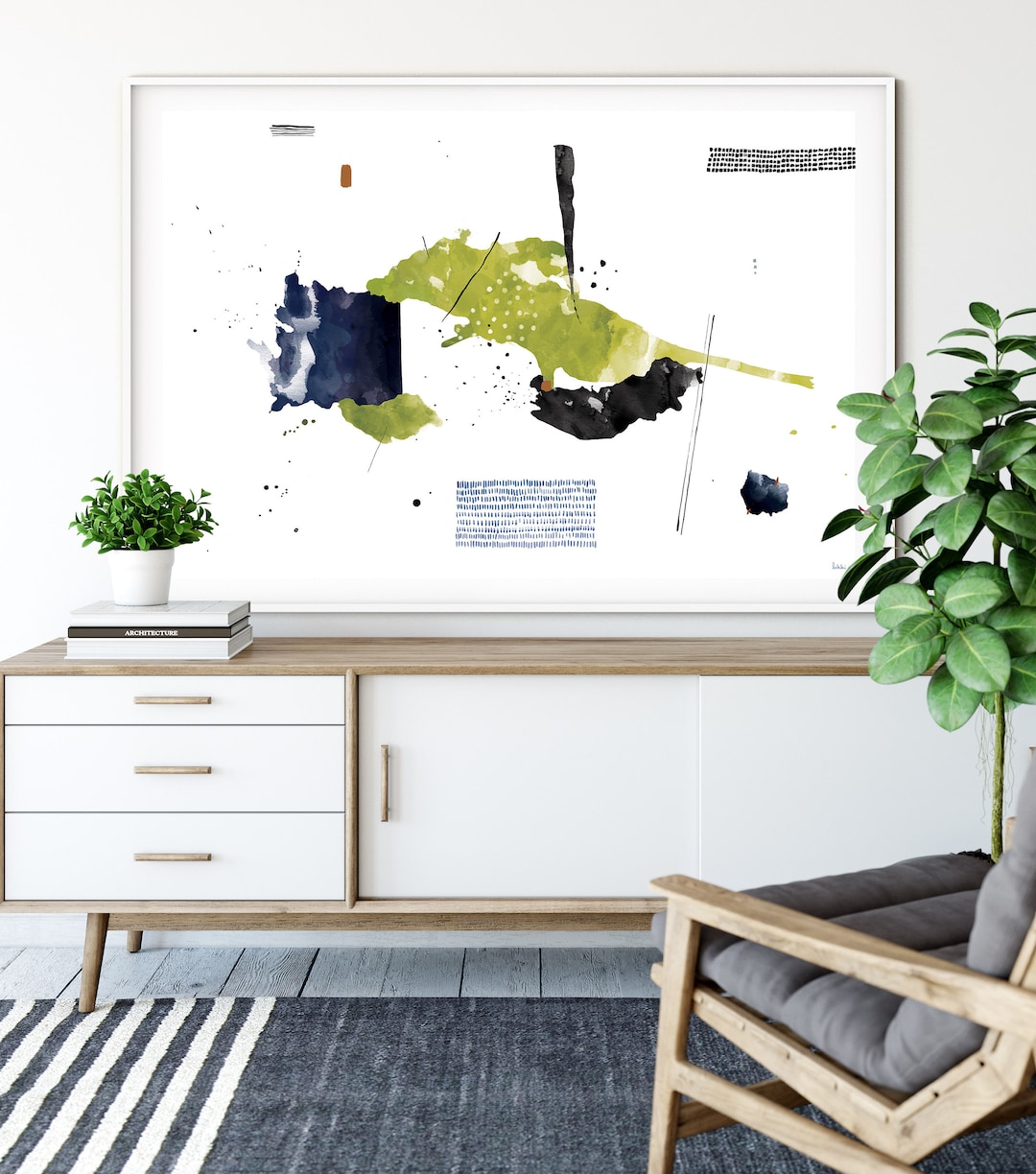 Modern Printable Minimalism Wall Art, Large Abstract Printable Art ...