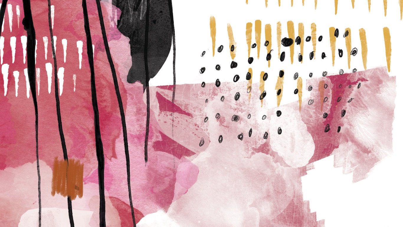 Modern Pink Printable Wall Art, Contemporary Art Download, Living Room ...