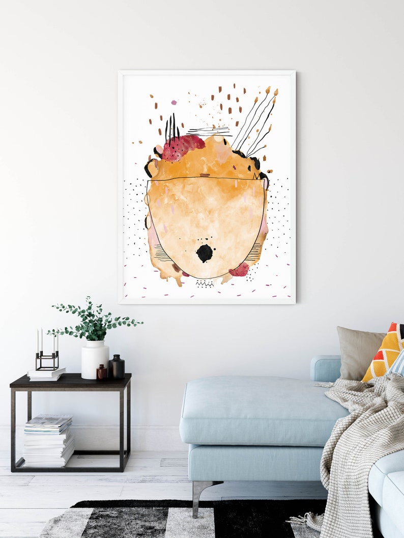 Modern Abstract Watercolor Printable Wall Art for Modern Home Wall Art ...