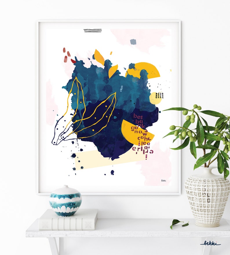Printable Watercolor Art Set of 3 Modern Abstract Printable Etsy