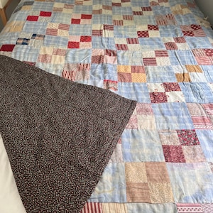 Vintage Antique Patchwork Rustic Quilt