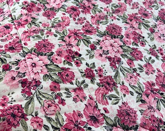 Vintage Twin Pink Floral Comforter Quilt