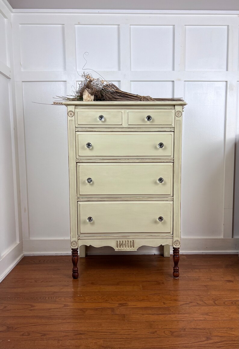 Vintage Small Cottage Upright Dresser Etsy