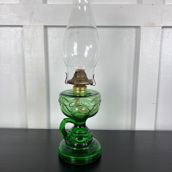 Depression Glass Oil Lamps Etsy UK