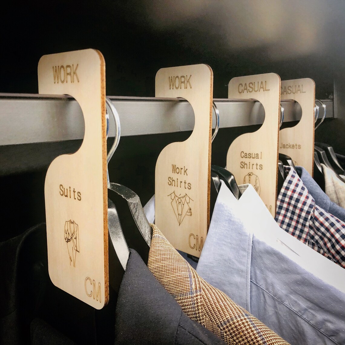 Clothes Hanger Closet Dividers Closet Organizer Custom Etsy