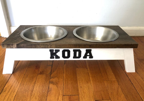 Custom Dog Food Bowl Stand 2 Stainless 