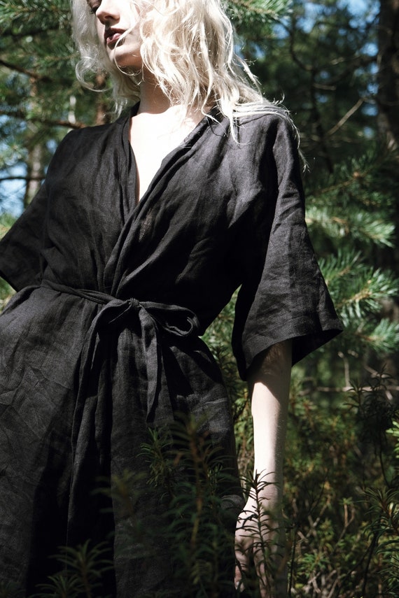 Black night robe cheap