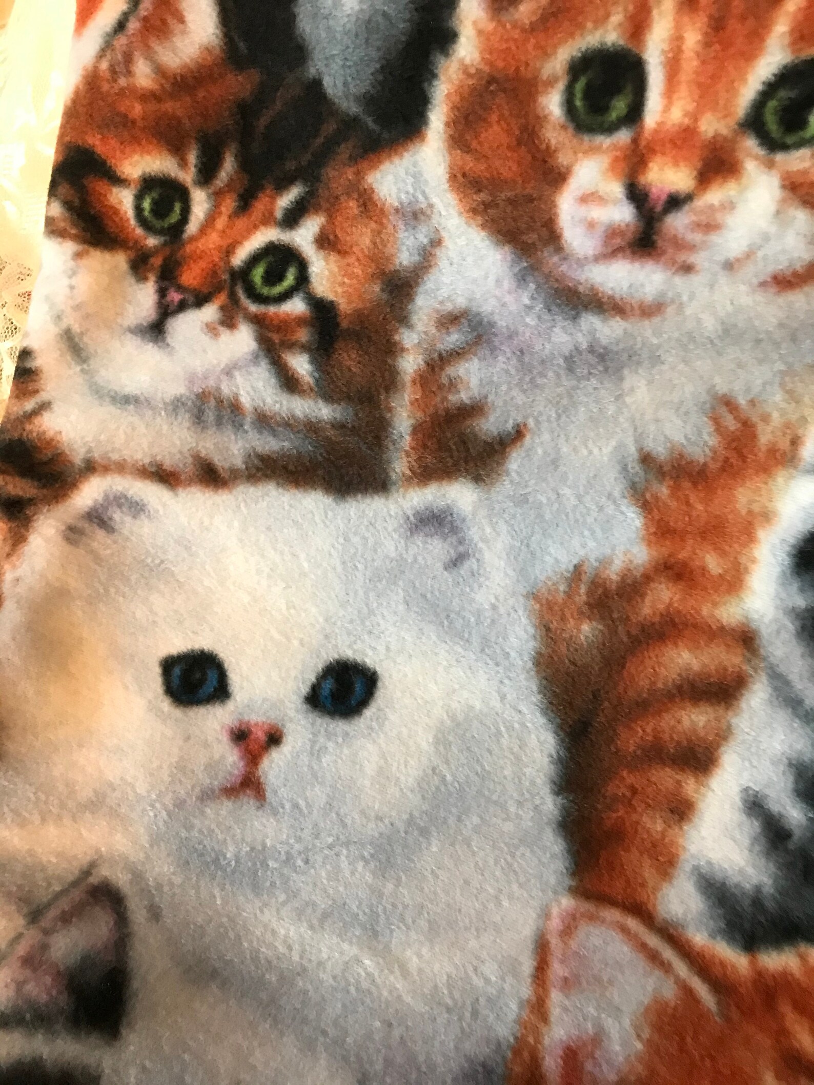 Cat fleece blanket/crochet cat blanket/cat lover/valentines Etsy