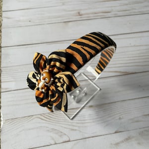 Tiger print headband, tiger headband, hair accessories, headband for girls, headband for women, comfortable headband