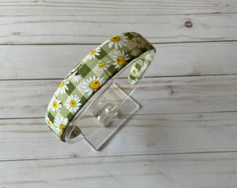 Daisy fabric headband, spring and summer headband, handmade gift, birthday gift, Mother’s Day gift, headband for girls and women,
