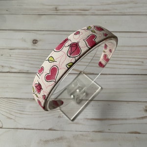 Heart and Rose headband, Valentine’s Day, hair accessories, head with bow, headband for women, headband for girls