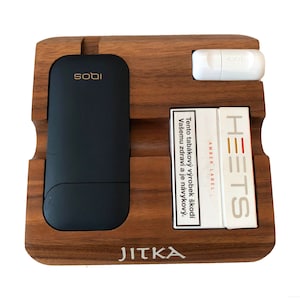 Mahagonitür für iqos 3 Duo, Kantentür für IQOS, personalisiertes IQOS  Zubehör aus Holz, gravierte iqos Tür, personalisiertes Geschenk für Raucher  - .de