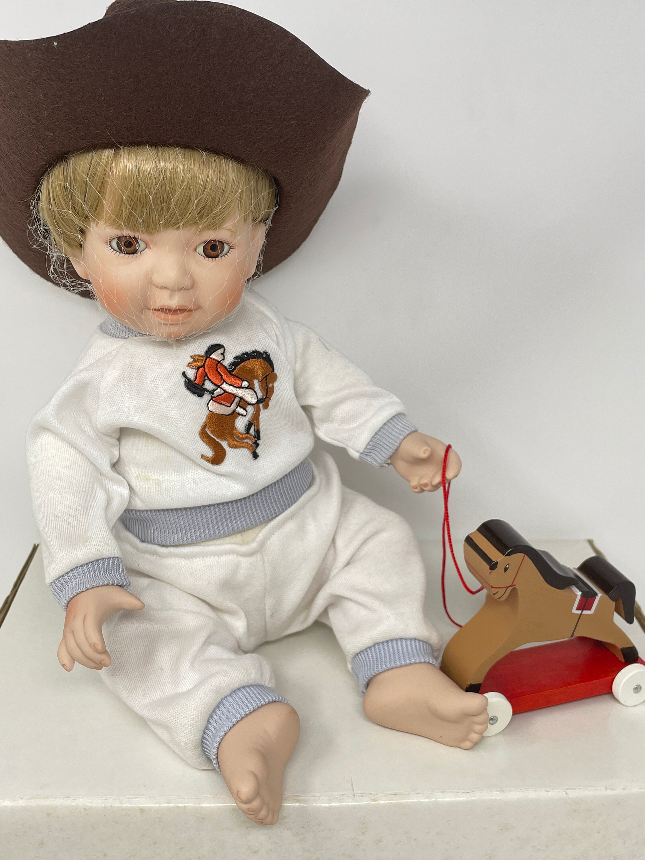 希少！箱入り　Billy Doll sailer ビリードール Danbury Mint Billy the Cowboy Kid Doll by Linda Steele Collectors