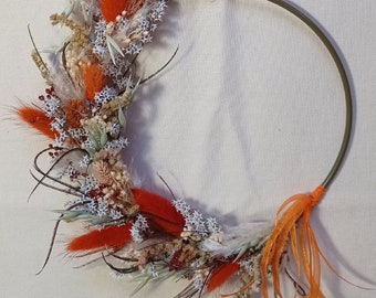 Couronne bohème ton orange