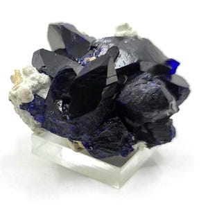Azurite Crystal Cluster Matrix, Milpillas Mine, Mexico, 1.66 Inch Specimen - 0432