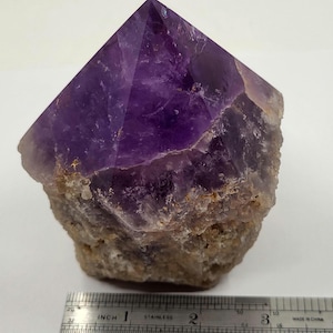 Good Size Amethyst Quartz Crystal Point with a Beautiful Purple Color, 4.5 Inch Amethyst Point - 0202