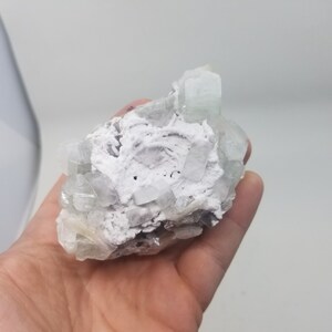 Apophyllite Crystal Cluster with White Stilbite, 3.72 Inch Specimen - 0235