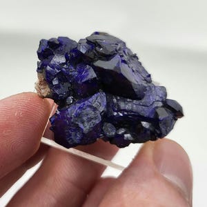 Azurite Crystal Cluster with Some Malachite Matrix, Milpillas Mine, Sonora, Mexico, 1.48 Inch Crystal Cluster - 0431