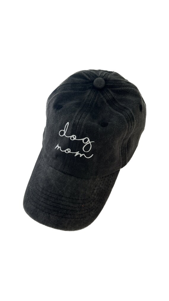 Vintage Washed Dark Grey Dog Mom Hat