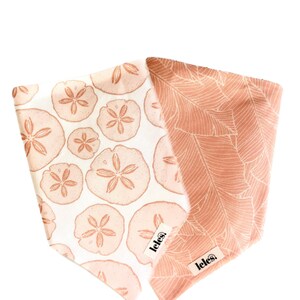 Hunde- oder Katzenhalstuch - “Sanddollar” Wendbare Baumwollkrawatte auf Bandana, Sommerhundehalstuch, Katzenhalstuch, Sommerhalstuch