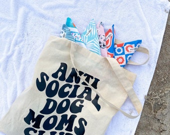 Anti Social Dog Moms Club Market Tote