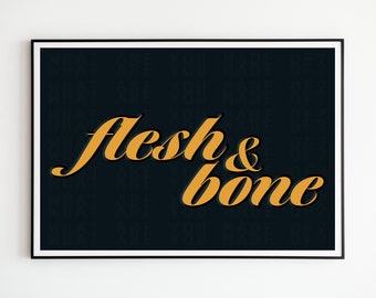 Flesh and Bone- The Killers- digital print- The Killers Quotes, Flesh & Bone, Song Lyric Prints, downloadable, The Killers Battleborn Album