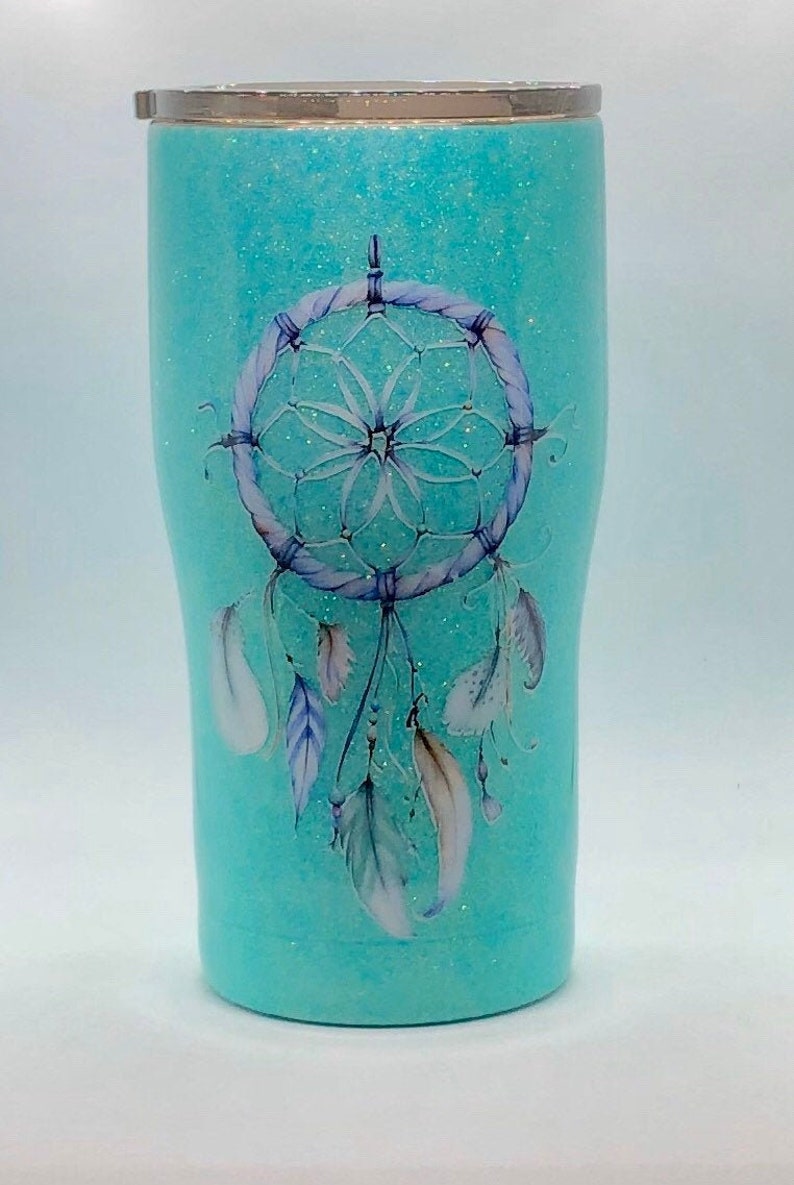 Dream catcher tumbler glitter tumbler boho dream catcher Etsy
