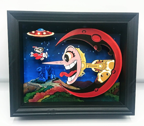 Cuphead King Dice Shadowbox Art 