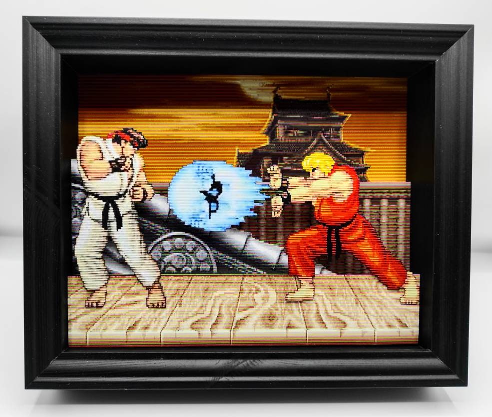 Super Street Fighter 2 ryu Victory Pose 3D Shadow Box for 