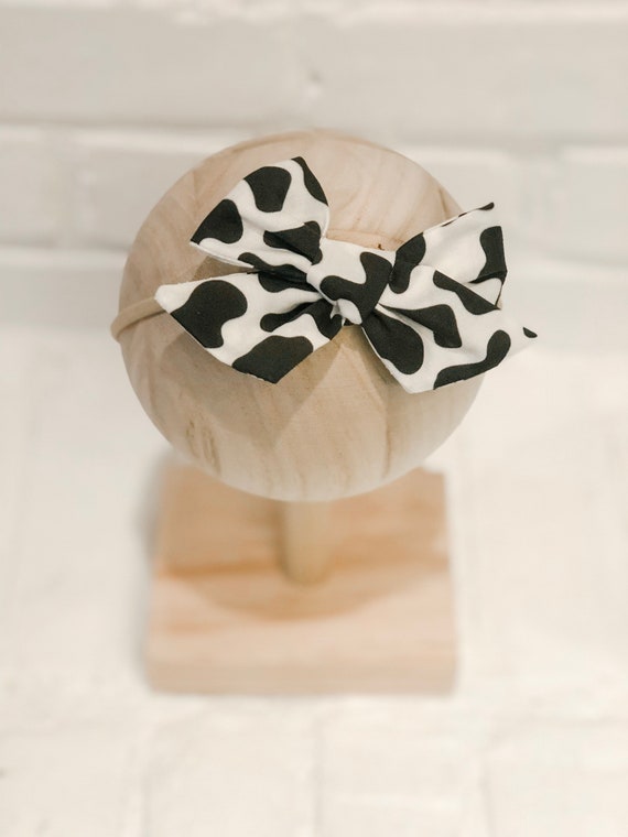 cow print headband for baby girl
